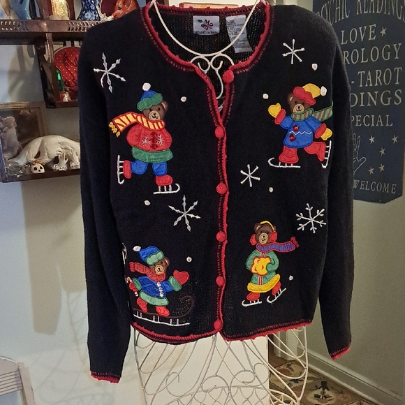 Vintage Ugly Christmas Sweater, Sz L - Picture 1 of 6